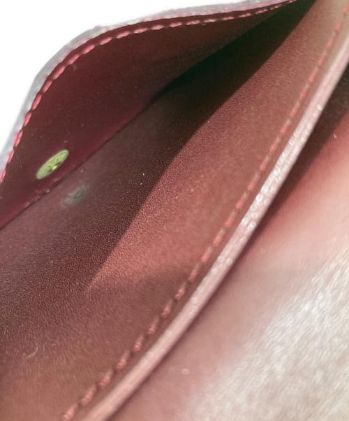 LOUIS VUITTON（ルイ ヴィトン）LOUIS VUITTON (ルイ ヴィトン) 名刺入れ　アンヴェロップ・カルト ドゥ ヴィジット　M91409 ボルドーの古着・服飾アイテム