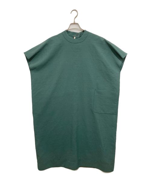 ヒムカシ（ヒムカシ）ヒムカシ (ヒムカシ) スクエアフレンチチュニック グリーン サイズ:1の古着・服飾アイテム