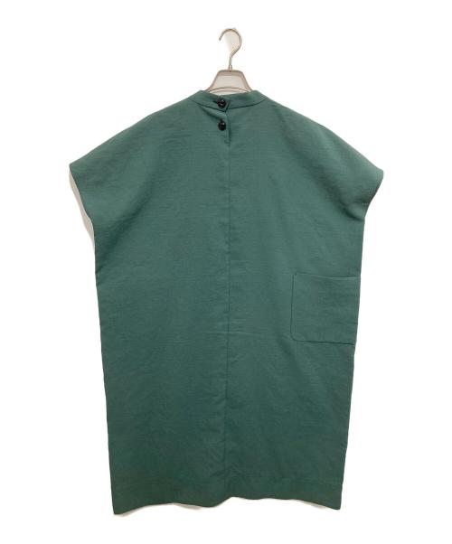 ヒムカシ（ヒムカシ）ヒムカシ (ヒムカシ) スクエアフレンチチュニック グリーン サイズ:1の古着・服飾アイテム
