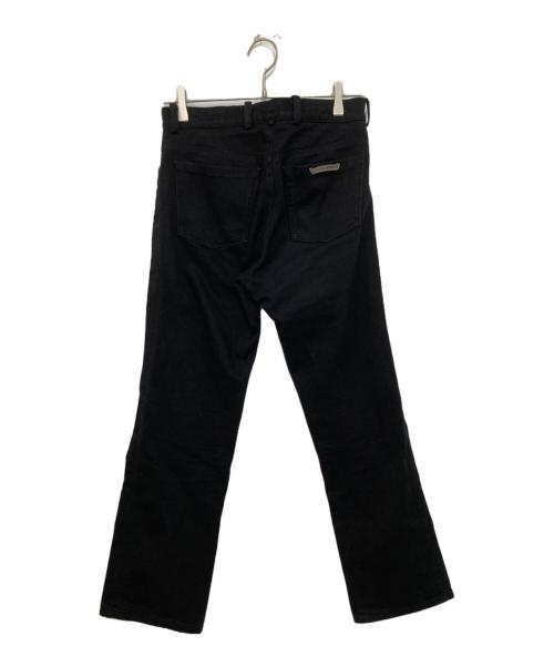 CHROME HEARTS（クロムハーツ）CHROME HEARTS (クロムハーツ) FLEURKNEE DNM PANTS フレアニー デニム パンツ ボタンフライ ブラック サイズ:28Rの古着・服飾アイテム