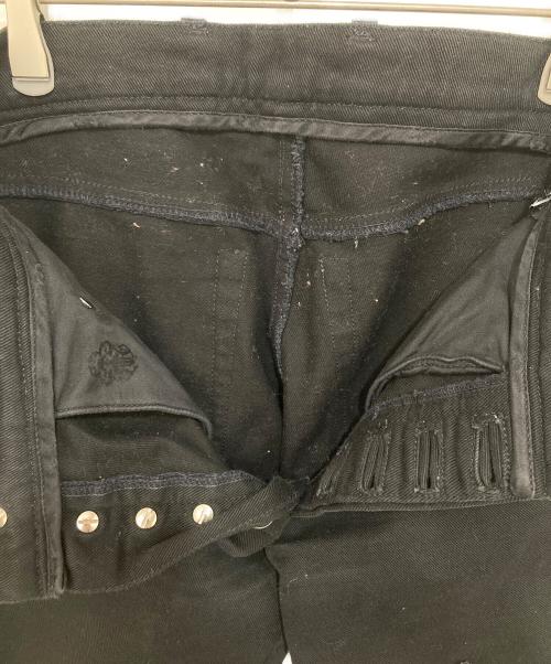 CHROME HEARTS（クロムハーツ）CHROME HEARTS (クロムハーツ) FLEURKNEE DNM PANTS フレアニー デニム パンツ ボタンフライ ブラック サイズ:28Rの古着・服飾アイテム