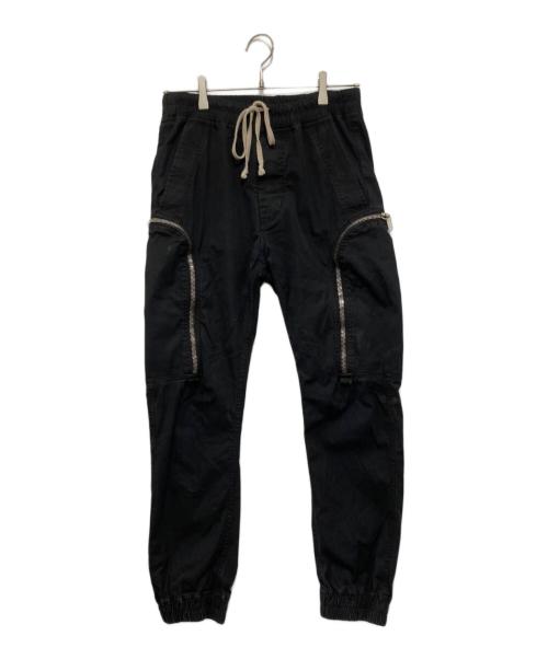 RICK OWENS（リックオウエンス）RICK OWENS (リックオウエンス) TECUATL CARGO JOG PANTS　 20SS TECUATL期  ブラック サイズ:46の古着・服飾アイテム
