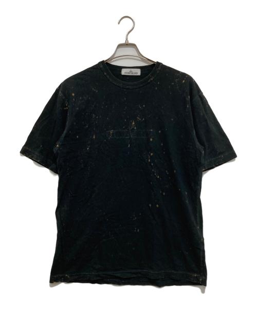 STONE ISLAND（ストーンアイランド）STONE ISLAND (ストーンアイランド) ロゴ刺繍タイダイTシャツ　	761520945 ブラック サイズ:Lの古着・服飾アイテム