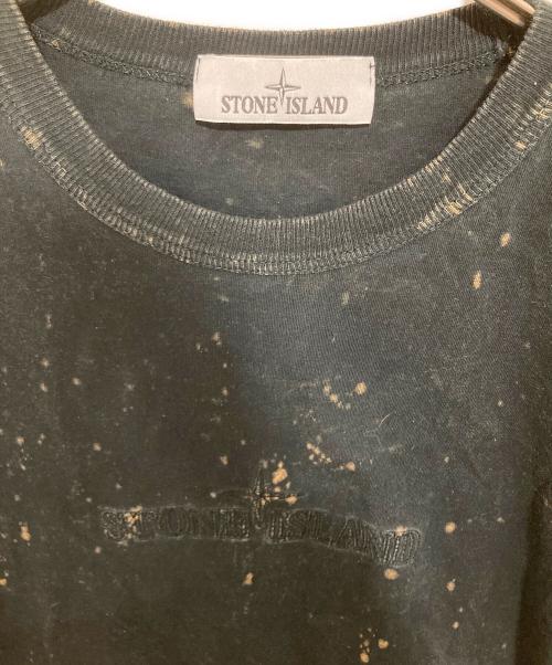 STONE ISLAND（ストーンアイランド）STONE ISLAND (ストーンアイランド) ロゴ刺繍タイダイTシャツ　	761520945 ブラック サイズ:Lの古着・服飾アイテム
