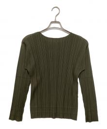 PLEATS PLEASE（プリーツプリーズ）の古着「プリーツブラウス　PP82JK962」｜カーキ