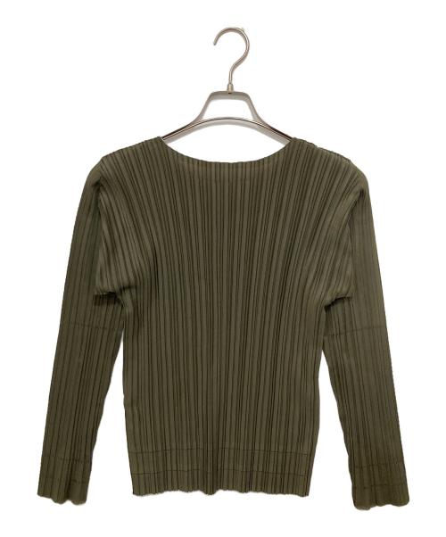 PLEATS PLEASE（プリーツプリーズ）PLEATS PLEASE (プリーツプリーズ) プリーツブラウス　PP82JK962 カーキ サイズ:３の古着・服飾アイテム