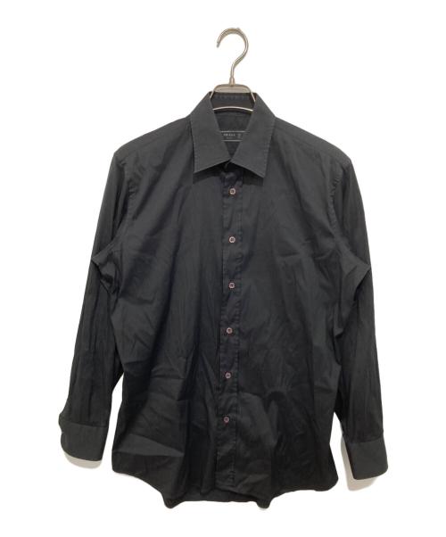 PRADA（プラダ）PRADA (プラダ) 長袖シャツ　UCM679 ブラック サイズ:38の古着・服飾アイテム
