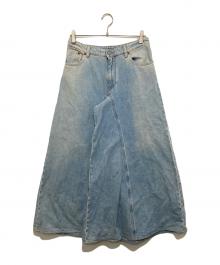 MM6 Maison Margiela（エムエムシックスメゾンマルジェラ）の古着「19SSワイドレッグデニムデニムパンツ　S32LA0173」｜インディゴ