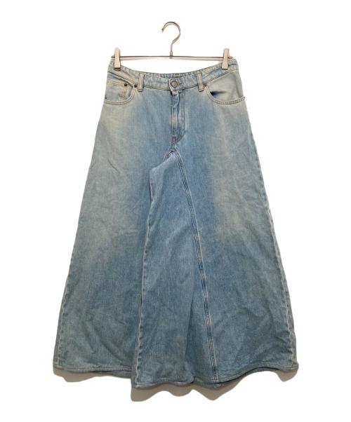 MM6 Maison Margiela（エムエムシックスメゾンマルジェラ）MM6 Maison Margiela (エムエムシックスメゾンマルジェラ) 19SSワイドレッグデニムデニムパンツ　S32LA0173 インディゴ サイズ:40の古着・服飾アイテム