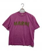 MARNIマルニ）の古着「レタリングプリントクルーネックTシャツ　THJET49EPH USCS11」｜パープル