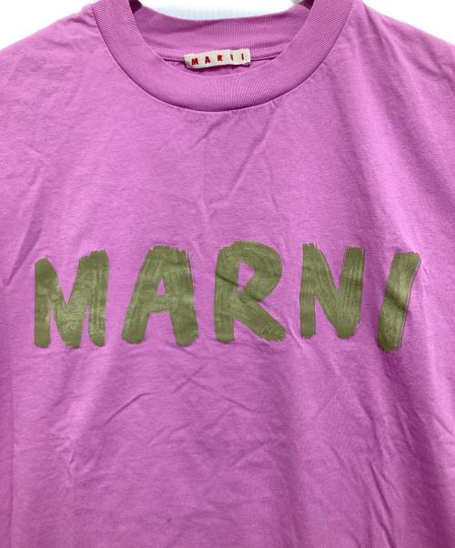 MARNI（マルニ）MARNI (マルニ) レタリングプリントクルーネックTシャツ　THJET49EPH USCS11 パープル サイズ:38の古着・服飾アイテム