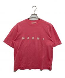 MARNI（マルニ）の古着「ロゴプリント入りオーバーサイズ半袖Tシャツ　THJET49EPB SCP89」｜ピンク