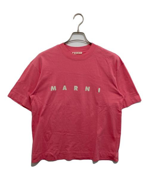 MARNI（マルニ）MARNI (マルニ) ロゴプリント入りオーバーサイズ半袖Tシャツ　THJET49EPB SCP89 ピンク サイズ:38の古着・服飾アイテム