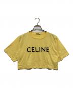 CELINEセリーヌ）の古着「クロップドロゴTシャツ　2X761671Q」｜イエロー
