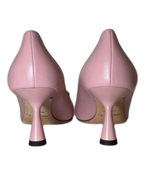 JIMMY CHOO（ジミーチュウ）JIMMY CHOO (ジミーチュウ) レザーフラワーハイヒールパンプス ピンク サイズ:36の古着・服飾アイテム