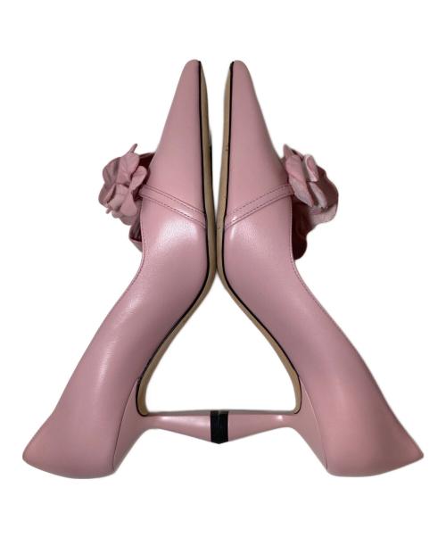 JIMMY CHOO（ジミーチュウ）JIMMY CHOO (ジミーチュウ) レザーフラワーハイヒールパンプス ピンク サイズ:36の古着・服飾アイテム