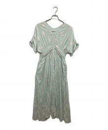 ne quittez pas（ヌキテパ）の古着「COTTON VOILE STRIPE WAIST　コットンボイルストライプウェスト　010451GR2」｜グリーン