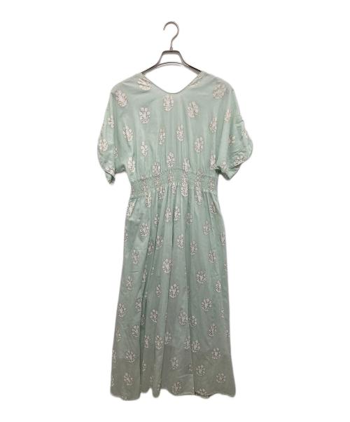 ne quittez pas（ヌキテパ）ne quittez pas (ヌキテパ) COTTON VOILE STRIPE WAIST　コットンボイルストライプウェスト　010451GR2 グリーン サイズ:Mの古着・服飾アイテム