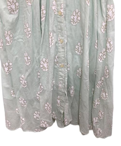 ne quittez pas（ヌキテパ）ne quittez pas (ヌキテパ) COTTON VOILE STRIPE WAIST　コットンボイルストライプウェスト　010451GR2 グリーン サイズ:Mの古着・服飾アイテム