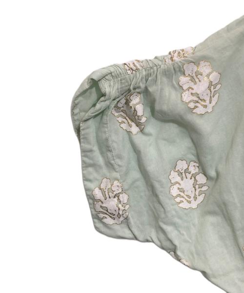 ne quittez pas（ヌキテパ）ne quittez pas (ヌキテパ) COTTON VOILE STRIPE WAIST　コットンボイルストライプウェスト　010451GR2 グリーン サイズ:Mの古着・服飾アイテム