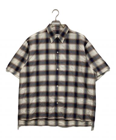 中古・古着通販】URU (ウル) OPEN COLLAR S/S SHIRTS/BLUE オープン