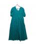 ne quittez pas（ヌキテパ）の古着「Dobby Stripe Flower Print Dress　ドビー ストライプ フラワープリント ドレス」｜グリーン
