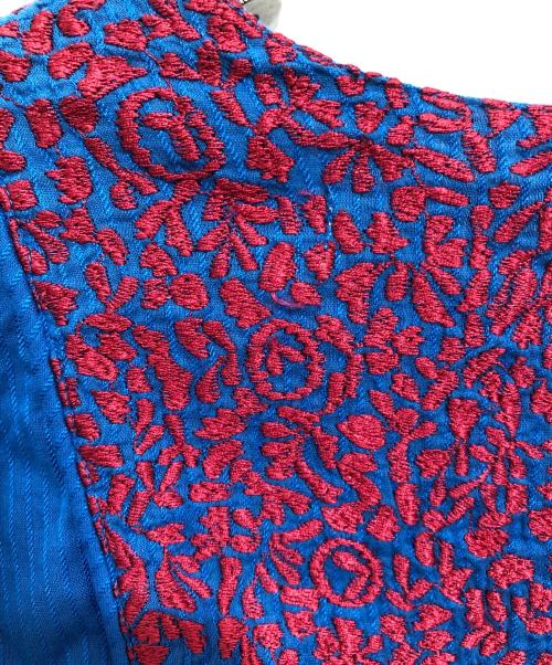 ne quittez pas（ヌキテパ）ne quittez pas (ヌキテパ) 刺繍ワンピース ブルー サイズ:Fの古着・服飾アイテム