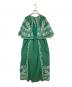 sara mallika (サラマリカ) コットン エンブロイダリー バックオープン ドレス COTTON EMBROIDERY BACKOPEN DRESS 020431SJ1 グリーン サイズ:S：17000円