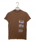 RICK OWENS DRKSHDWリックオウエンス ダークシャドウ）の古着「プリントTシャツ」｜ブラウン