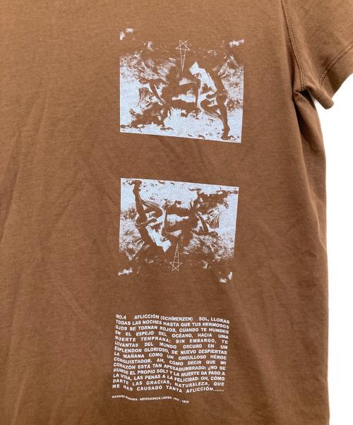 RICK OWENS DRKSHDW（リックオウエンス ダークシャドウ）RICK OWENS DRKSHDW (リックオウエンス ダークシャドウ) プリントTシャツ ブラウン サイズ:Sの古着・服飾アイテム
