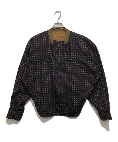GIANNI VERSACE（ジャンニ・ヴェルサーチ）GIANNI VERSACE (ジャンニ・ヴェルサーチ) リバーシブルブルゾン ベージュ×ネイビー サイズ:48の古着・服飾アイテム