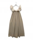 THETOEザ トゥー）の古着「Erie frills ノースリーブワンピース TT24210019」｜ベージュ