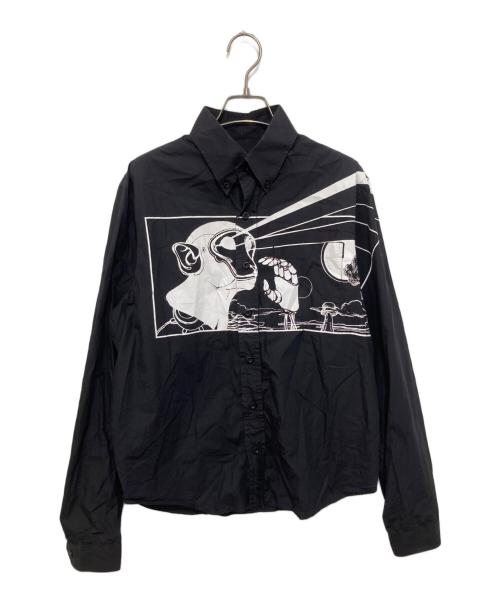 PRADA（プラダ）PRADA (プラダ) モンキーコミックプリントシャツ ブラック サイズ:Mの古着・服飾アイテム