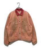 SUPREMEシュプリーム）の古着「DISTRESSED SELVEDGE TRUCKER JACKET　ディストレスト セルビッジ トラッカー ジャケット」｜ピンク