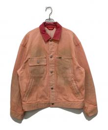 SUPREME（シュプリーム）の古着「DISTRESSED SELVEDGE TRUCKER JACKET　ディストレスト セルビッジ トラッカー ジャケット」｜ピンク