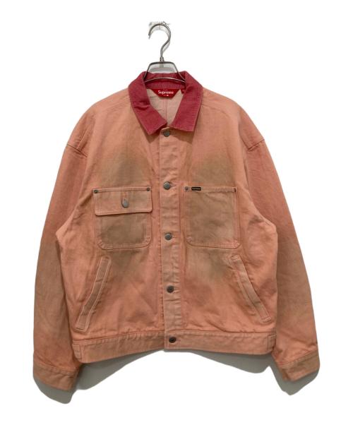 SUPREME（シュプリーム）Supreme (シュプリーム) DISTRESSED SELVEDGE TRUCKER JACKET　ディストレスト セルビッジ トラッカー ジャケット ピンク サイズ:Mの古着・服飾アイテム
