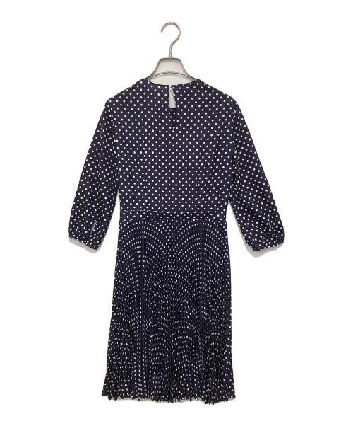 PRADA（プラダ）PRADA (プラダ) ドットプリーツワンピース P3609Ｒ181 ネイビー サイズ:38の古着・服飾アイテム