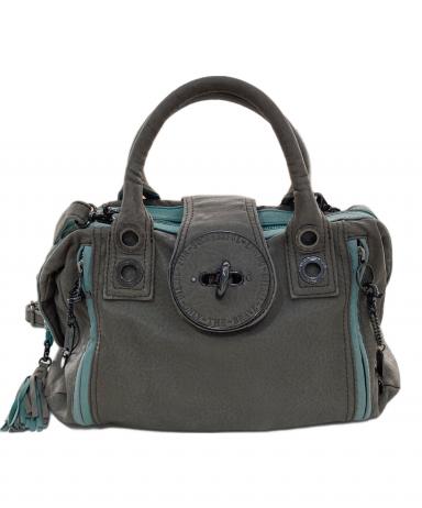 ディーゼル DIESEL ハンドバッグ カーキ ミリタリー y2k 中古・古着通販】DIESEL (ディーゼル) レザーバッグ カーキ｜ブランド