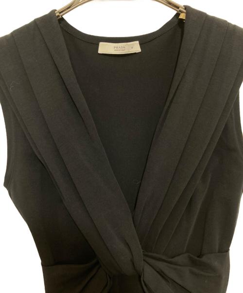 PRADA（プラダ）PRADA (プラダ) ノースリーブワンピース APD12009 3406 ブラック サイズ:Mの古着・服飾アイテム
