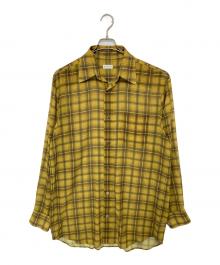 DRIES VAN NOTEN（ドリスヴァンノッテン）の古着「シアーチェックシャツ」｜イエロー
