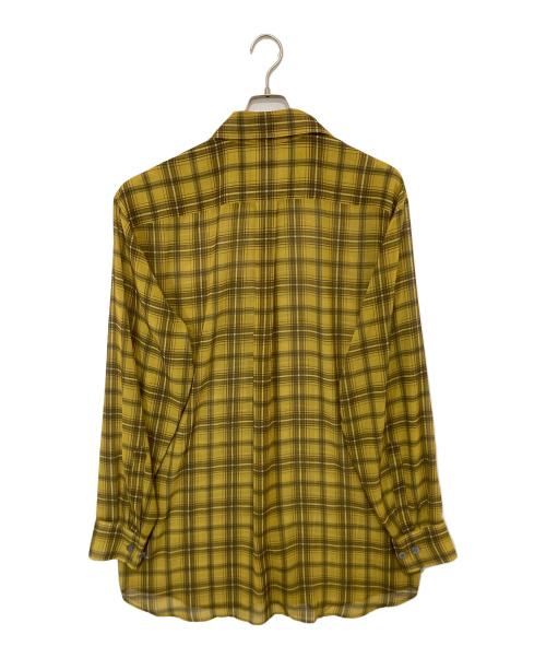 DRIES VAN NOTEN（ドリスヴァンノッテン）DRIES VAN NOTEN (ドリスヴァンノッテン) シアーチェックシャツ イエロー サイズ:Sの古着・服飾アイテム