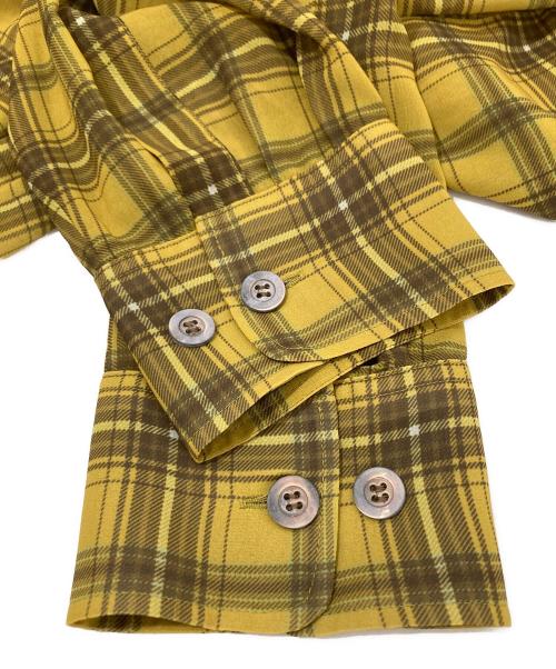DRIES VAN NOTEN（ドリスヴァンノッテン）DRIES VAN NOTEN (ドリスヴァンノッテン) シアーチェックシャツ イエロー サイズ:Sの古着・服飾アイテム