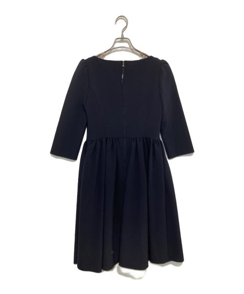 FOXEY NEWYORK（フォクシーニューヨーク）FOXEY NEWYORK (フォクシーニューヨーク) DRESS WINTER WONDER ドレス ウィンター ワンダー 39842-NS000100PR ネイビー サイズ:38の古着・服飾アイテム