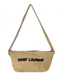 Saint Laurent Paris（サンローランパリ）の古着「ラフィアショルダーバッグ」｜ベージュ