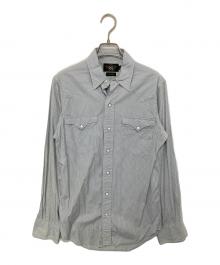RRL（ダブルアールエル）の古着「ストライプシャツ」｜スカイブルー