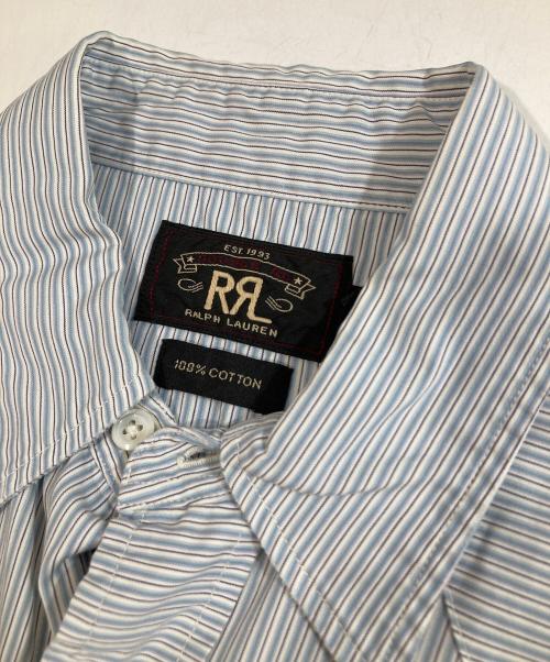 RRL（ダブルアールエル）RRL (ダブルアールエル) ストライプシャツ スカイブルー サイズ:XSの古着・服飾アイテム