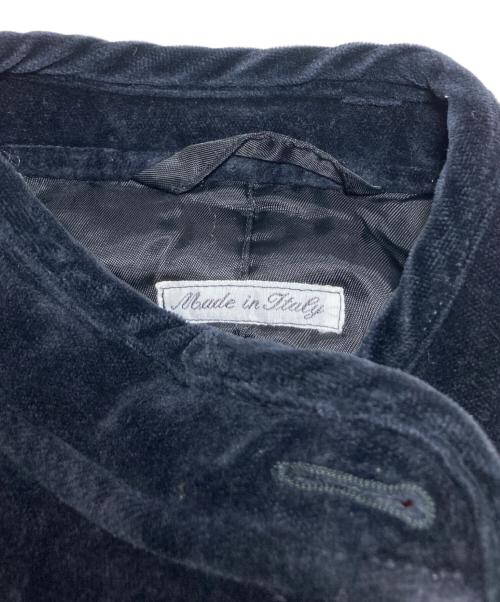 EMPORIO ARMANI（エンポリオ アルマーニ）EMPORIO ARMANI (エンポリオ アルマーニ) ショート中綿ベロアジャケット ネイビー サイズ:３８の古着・服飾アイテム