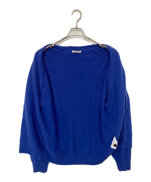 AURALEE（オーラリー）AURALEE (オーラリー) BABY CASHMERE KNIT CARDIGAN　ベビーカシミヤニットカーディガン ブルー サイズ:５の古着・服飾アイテム