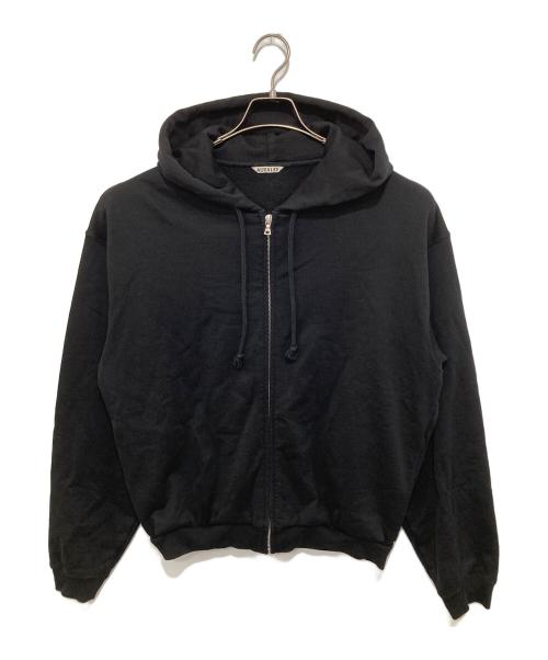 AURALEE（オーラリー）AURALEE (オーラリー) SMOOTH SOFT SWEAT SHORT ZIP PARKA　スムース ソフト スウェット ショート ジップ パーカ　A22SP01HU ブラック サイズ:４の古着・服飾アイテム