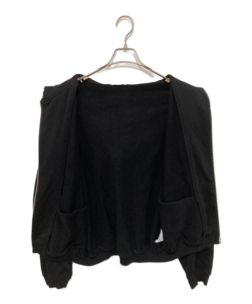 AURALEE（オーラリー）AURALEE (オーラリー) SMOOTH SOFT SWEAT SHORT ZIP PARKA　スムース ソフト スウェット ショート ジップ パーカ　A22SP01HU ブラック サイズ:４の古着・服飾アイテム